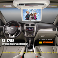 12.1 pouces véhicule motorisé rabattable moniteur lecteur DVD Bus moniteur voiture plafond toit montage moniteur