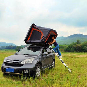 Tente de toit rigide semi-automatique en tissu Oxford, tente de camping pour voiture, type coquille - Product Image 1