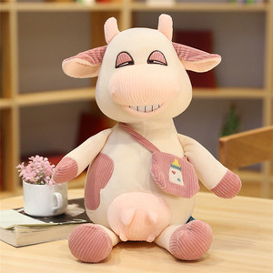 Peluche Personalizzato a Forma di <span class=keywords><strong>Mucca</strong></span> in Morbido Cotone con Piccola Borsa - Product Image 3