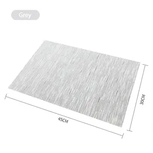 Hot Sale Woven PVC Place Mat Color Available Customized Bamboo Placemats Gray-white Eco-friendly Dining Table Mat