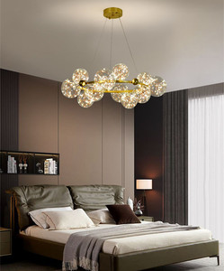 Simig lighting modern luxury gold glass bubble ball design unico moda <span class=keywords><strong>camera</strong></span> <span class=keywords><strong>da</strong></span> <span class=keywords><strong>letto</strong></span> foyer decor <span class=keywords><strong>lampadario</strong></span> - Product Image 4