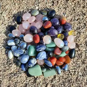 Piedras de Cristal de Amatista Pulida, Piedras de Ópalo de Fluorita Talladas Mixtas, Cristales de <span class=keywords><strong>Piedra</strong></span> del Amor para Sanación Reiki de los 7 Chakras - Product Image 3