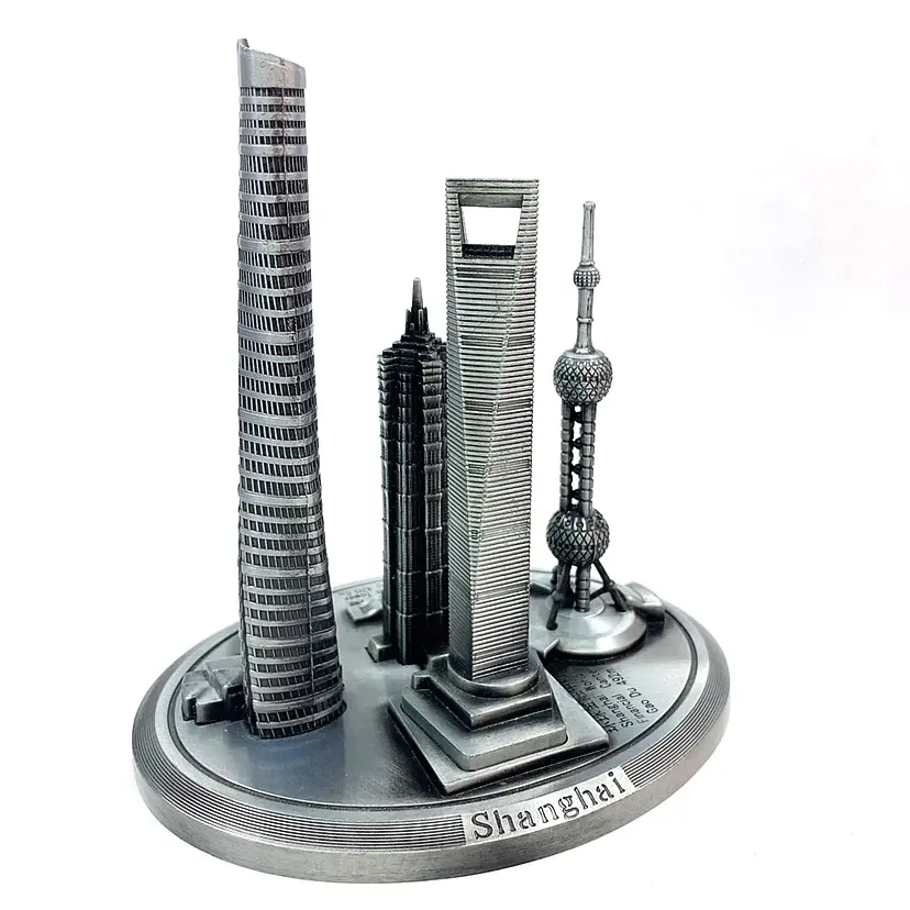 Construcción de edificios en 3d personalizados, modelo turístico de ciudad, recuerdo, famoso, modelo en miniatura, metal
