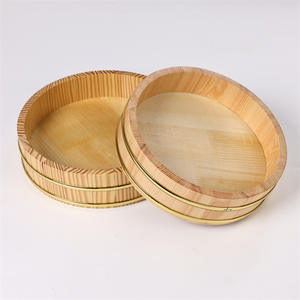 Bambus Ecológico Borde Dorado <span class=keywords><strong>Sushi</strong></span> Tazón Plato Cubo Lavabo con Característica - Product Image 2