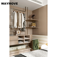 WAYMOVE Armoires de cuisine modulaires modernes avec charnière de robinet de comptoir en marbre Table insulaire élégante Meuble de cuisine personnalisable