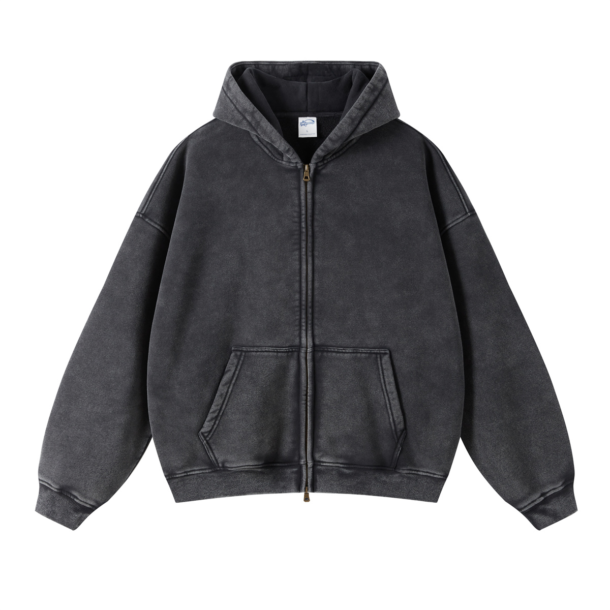 【2plan】Signature Two-Way Hood Zip Up SHINE FUR-HOODIED 2WAY ZIP UP HOODIE GRAY - Don't Ask My