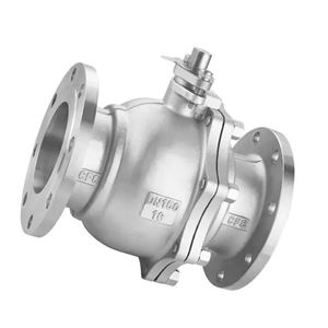 Robinet à boisseau sphérique industriel haute pression en acier inoxydable SS304, raccord à bride, pour eau, huile, gaz, corps en 2 parties - Product Image 1