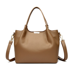 Nouveau Sac Fourre-tout Élégant et Tendance en Cuir PU Grande Capacité pour Femmes, Fermeture Éclair, Sac Bandoulière avec Poignée, Idéal pour les Mamans d'Âge Moyen - Product Image 1