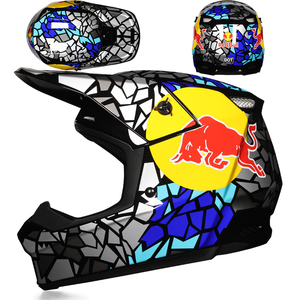 Nueva moda Cross off Road casco de motocicleta de cara completa <span class=keywords><strong>para</strong></span> Motocross ATV <span class=keywords><strong>Karting</strong></span> Material ABS con regalo gratis gafas guantes - Product Image 1