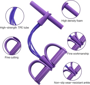 Appareil de fitness pour presse à jambes <span class=keywords><strong>et</strong></span> entraînement abdominal, pédalier à 4 tubes antidérapant, bande de résistance à traction, aide à l'entraînement aux sit-ups - Product Image 2