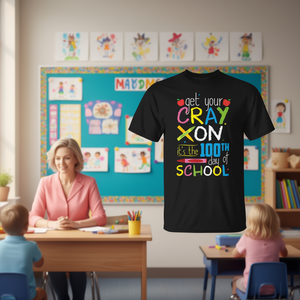 T-shirt Crayon du 100e jour d'école pour les enfants et les enseignants - Product Image 3