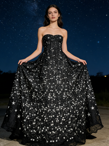 Tela de Encaje de Malla Bordada Floral con Cuentas, 100% Poliéster Ecológico, de Alta Calidad, para Vestidos Vintage Sexys - Product Image 4