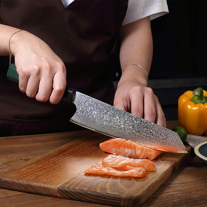 <span class=keywords><strong>Couteau</strong></span> de cuisine en acier <span class=keywords><strong>damas</strong></span> <span class=keywords><strong>véritable</strong></span> de 7,9 pouces, style japonais, <span class=keywords><strong>couteau</strong></span> à trancher avec 67 couches d'acier inoxydable, <span class=keywords><strong>couteau</strong></span> de cuisine - Product Image 3