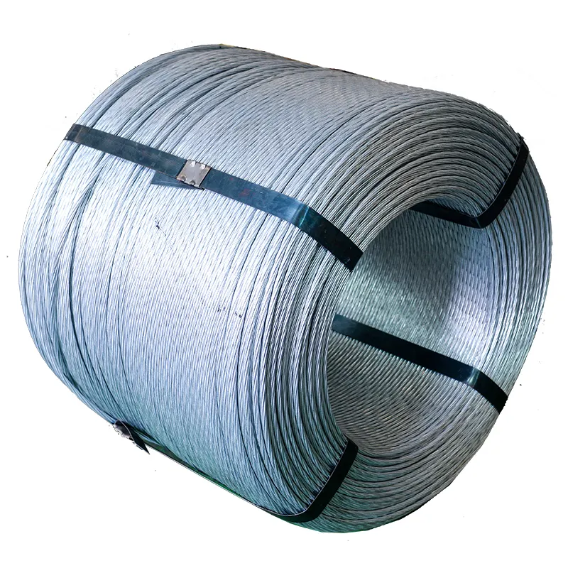 1X7 Ehs 1/ 4 ''En Acier Galvanisé Câble 7/2.03mm Séjour Fil Hauban ASTM A475 Classe un Brin En Acier