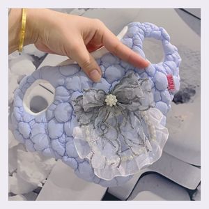 लक्जरी पालतू मोती कपड़े सुंदर पिल्ला सर्दियों की पंजा कोट नरम और गर्म कुत्ते फीता - Product Image 2