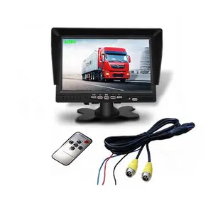 AHD Monitor 7 inch Digital 1080P 1024X600 TFT LCD Display Screen 2CH 4 PIN Video Input For Bus Truck Tractor RV Trailer DVD VCD