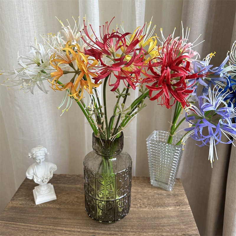 KEWEI 095 Artificial Lycoris Radiata Red Spider Lily Equinox
