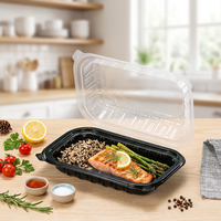 Boîte à emporter jetable de 9*6 pouces en PP de qualité alimentaire, sans PFAS, sans BPA, micro-ondable, pour la préparation des repas au restaurant