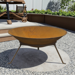 Vente en gros de foyer de jardin rond en acier chauffe-patio à bois bol de foyer de jardin patio arrière-cour utilisation extérieure foyers de camping - Product Image 6