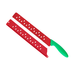Stainless Steel Serrated Fruit Knife 12 In Above Blade With Sheath For Watermelon And Cake Cutting - Product Image 5
