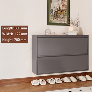 Grandi Appartamenti Alberghieri con Struttura in Acciaio nel Nord Europa, Dotati di Armadi Portascarpe in Grigio Scuro, a Due Livelli. - Product Image 2