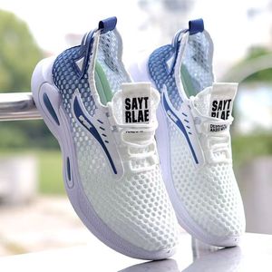 Zapatillas de Verano para Hombre, Transpirables, de Malla de Seda de Hielo, Casuales, para Correr, Estilo Moderno para Estudiantes - Product Image 1