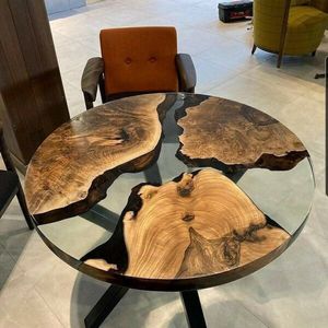 High End Handmade Epoxy Resin River <b>Table</b> Solid <b>Walnut</b> Wood Dining <b>Table</b> Customizable Luxury Furniture for Modern Home Office - Product Image 1
