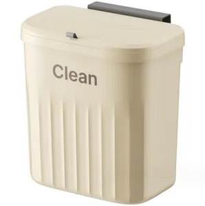 Cubo de compost de cocina de 8,5L/12L para encimera o debajo del fregadero, cubo de basura colgante con tapa para armario/baño/dormitorio/Oficina