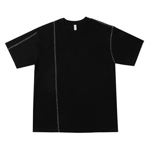 240G Heavyweight Crewneck 2025 Nueva camiseta con diseño de bordado en contraste - Product Image 1