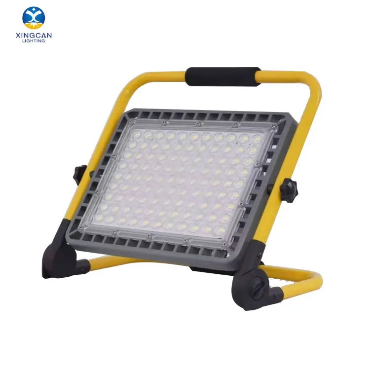 Emergency Light Aluminum Lamp100W 200w 300w Outdoor Battery Portable Rechargeable Led Work Light Led Emergency Lights