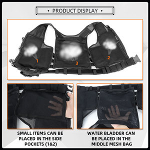 Jsh người đàn ông của chiến thuật vest tấm tàu sân bay 900D Oxford chất liệu với phát hành nhanh chóng hệ thống và có thể điều chỉnh dây kéo đóng cửa - Product Image 6