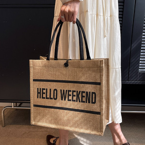 <span class=keywords><strong>Sac</strong></span> <span class=keywords><strong>de</strong></span> Courses Écologique en <span class=keywords><strong>Jute</strong></span> Personnalisé <span class=keywords><strong>Grand</strong></span> Format, Disponible en Stock avec Faible MOQ - Product Image 4
