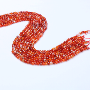 Perles de pierres précieuses en agate et en cornaline naturelles de luxe, taille brillante, hauteur de 8 mm, pour la fabrication de bijoux, qualité supérieure - Product Image 4