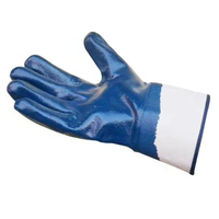 GD4004 Gants de travail résistants avec revêtement en nitrile bleu Gants de sécurité antidérapants résistants à l'huile en nitrile trempé Gants de sécurité de qualité supérieure