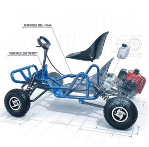 Go Kart Todoterreno XFY <span class=keywords><strong>de</strong></span> 8 Pulgadas con Motor <span class=keywords><strong>de</strong></span> Gasolina <span class=keywords><strong>de</strong></span> 212cc, Buggy <span class=keywords><strong>de</strong></span> Carreras para <span class=keywords><strong>Alquiler</strong></span> en Resorts <span class=keywords><strong>de</strong></span> Montaña y Sitios Turísticos - Product Image 2