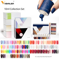Venalisa 10ML Gel Vernis à Ongles Sans HEMA et Sans TPO, Kit Complet de Salon Boîte Cadeau 18 Couleurs avec Base, Top Coat, Paillettes et Effet Œil de Chat