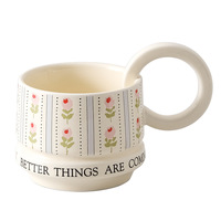 Mug de voyage créatif en céramique rétro 600 ml – Tasse à café chaude saine style américain sublime pour couple
