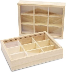 Small Unfinished Wood Box With Acrylic Lid Wooden Keepsake Box Natural Unfinished Wooden Gift Box