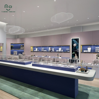 Vitrine de présentation pour bijouterie et horlogerie avec éclairage LED, présentoir en verre pour boutique de bijoux