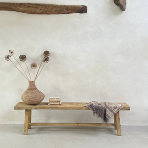 Modern Rustic Solid Wood Indoor <b>Bench</b> Dining Room Living Room Entryway Seating Furniture Natural Hardwood KAMAL ART and CRAFT - Product Image 1
