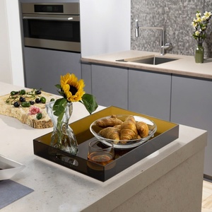 Bandeja acrílica ámbar marrón personalizada para el desayuno - Product Image 3