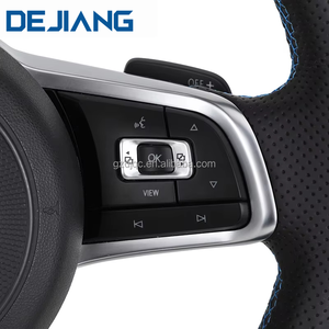 Volante de Alcántara con Franja Azul para Accesorios Volkswagen VW Golf 5 MK6/MK7/MK8 Jetta <span class=keywords><strong>Passat</strong></span> B8 Polo Tiguan GTI - Product Image 4