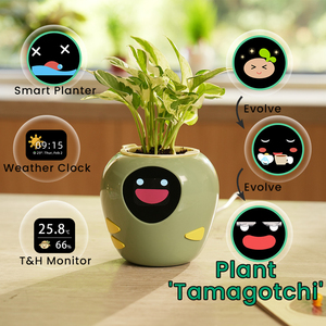 Pot de fleurs intelligent IA interactif avec emojis et commande vocale, robot animal de compagnie numérique mignon pour balcon, pour un entretien des plantes amélioré - Product Image 3