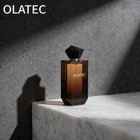 Frascos de Perfume de Vidrio Ámbar Rectangulares y Cuadrados de Lujo con Cuello de Presión, 50ml, Botella de Fragancia Única, Venta al por Mayor