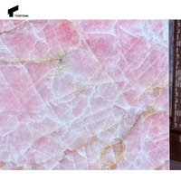 Tostone nouveau élégant translucide naturel rose Quartzite Console Table intérieurs meubles pour entrée salon maison Villa