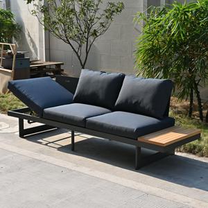 Ensemble <span class=keywords><strong>de</strong></span> mobilier <span class=keywords><strong>de</strong></span> patio <span class=keywords><strong>de</strong></span> luxe 3 pièces, directement <span class=keywords><strong>de</strong></span> l'usine, résistant à l'eau, en bois <span class=keywords><strong>et</strong></span> <span class=keywords><strong>aluminium</strong></span>, canapé-lit <span class=keywords><strong>de</strong></span> <span class=keywords><strong>jardin</strong></span> pour villa, toit ou terrasse - Product Image 6