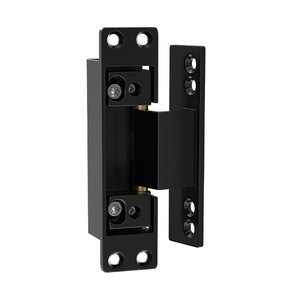Charnière invisible réglable 2D 113x28mm 50kg en alliage de zinc noir mat pour porte intérieure à cadre en aluminium fin - Product Image 1