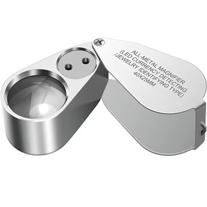 Portatile 40x da tasca pieghevole in acciaio gioielliere lente di ingrandimento a LED luce UV gioielli lente d'ingrandimento strumento essenziale per il <span class=keywords><strong>lavoro</strong></span> di <span class=keywords><strong>gioielleria</strong></span> - Product Image 1