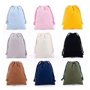 Vente en gros, logo personnalisé, fourre-tout réutilisable, toile avec cordon de serrage, coton plié, sacs à provisions noirs recyclables, cadeaux personnels, artisanat - Product Image 6