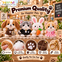 Nouvel Arrivage Breloques en Peluche pour Magasins d'Articles pour Animaux : Pomeranian, Chat Sphynx, Axolotl, Cochon d'Inde, Poisson Koi, Logo Personnalisé, Cadeaux de Détail, Vente en Gros